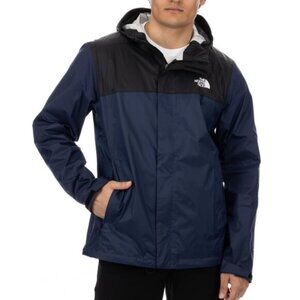 The North Face Men Venture 2 Dryvent Waterproof Hooded Rain Jacket Blue Black M